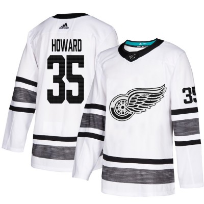 Adidas Detroit Red Wings #35 Jimmy Howard White Authentic 2019 All-Star Stitched NHL Jersey Men's